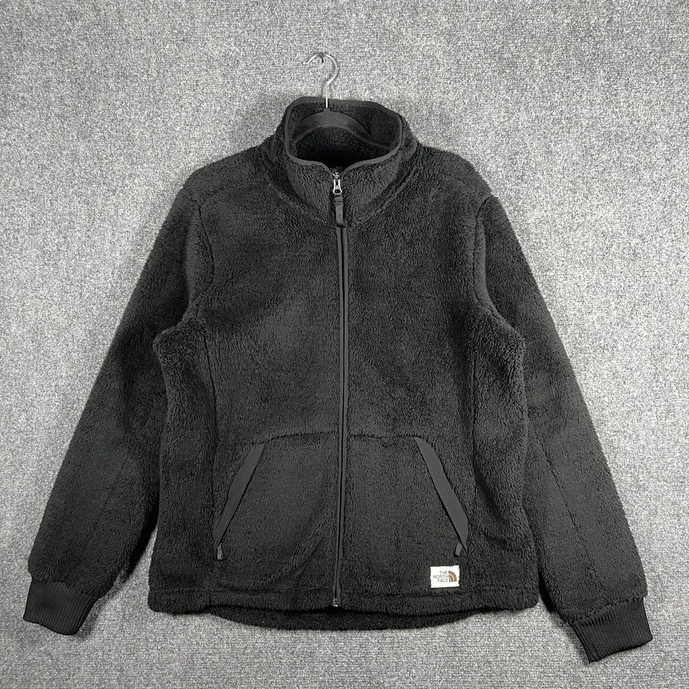 The Northface Campshire Sherpa Fleece Coat Outdoor Black Womens Size Large #2763